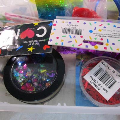 Sale Photo Thumbnail #648: lots of confetti, beads, misc see pictures