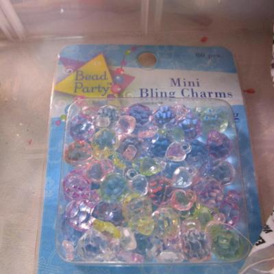 Sale Photo Thumbnail #653: lots of confetti, beads, misc see pictures