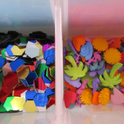 Sale Photo Thumbnail #666: Confetti, beads, Foil sealer, lots of dividers