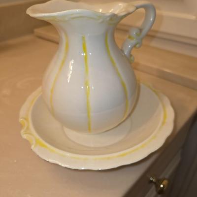 Basin and pitcher