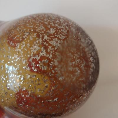 Hand Blown Handkerchief Art Glass Vase with Metallic Flake- Possibly CYS- Approx 5 1/2" Tall