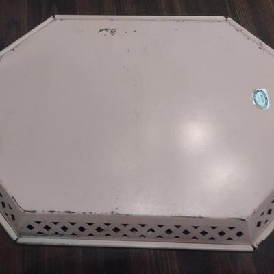 Vintage Nashco Hand Painted Serving Tray- Signed 'Van'- Approx 20" x 15"