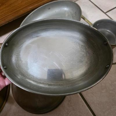 Set of copper pots