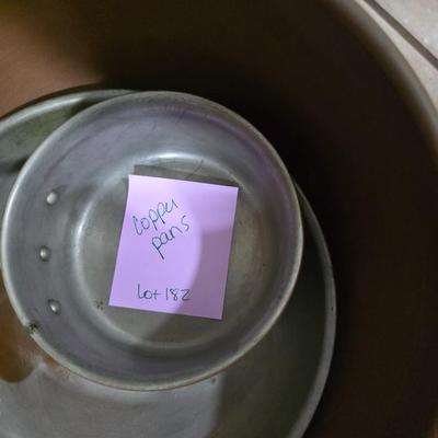Set of copper pots