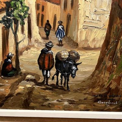 Jorge Guarderas O. Signed Oil Painting ‘Iglesia de Guapulo’ (BR-RG)