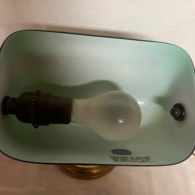 Hand-Blown Glass Banker's Lamp (W-MG)