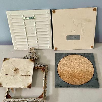 Sale Photo Thumbnail #1056: Includes coasters, trivets and figurines.