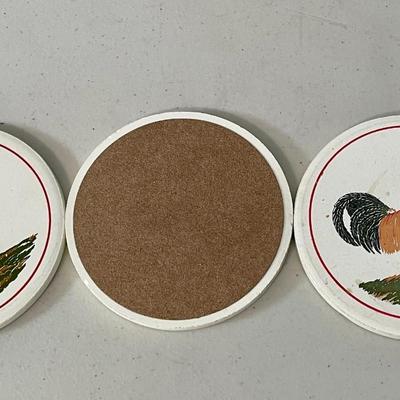 Sale Photo Thumbnail #1060: Includes coasters, trivets and figurines.