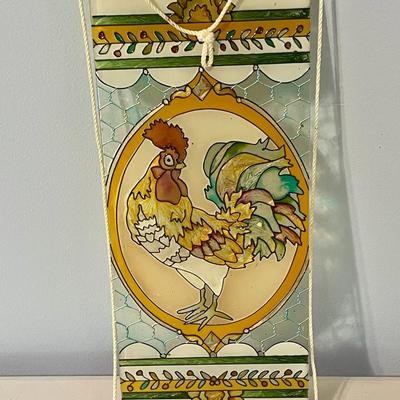 Sale Photo Thumbnail #1174: Includes stained glass, metal and plastic roosters.