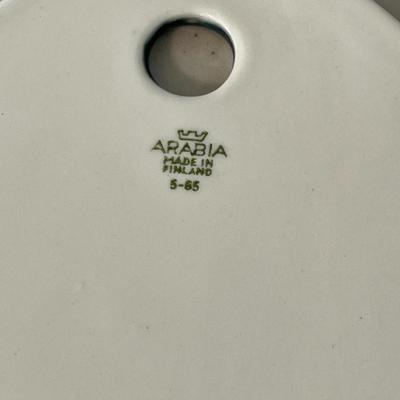 Sale Photo Thumbnail #1690: Includes a signed hand-thrown pottery fish bowl and an Arabia fish platter.