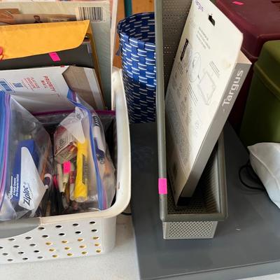 Sale Photo Thumbnail #38: Office supplies and containers