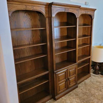 Three Piece Solid Wood Bookshelves (LR-EL)