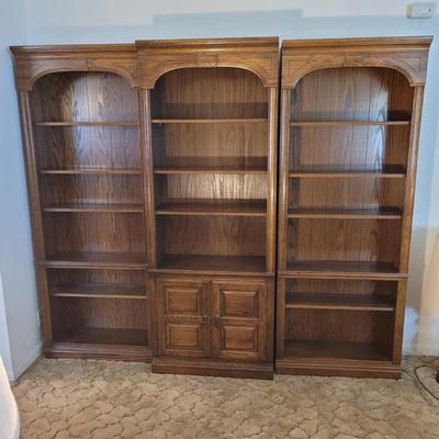 Three Piece Solid Wood Bookshelves (LR-EL)