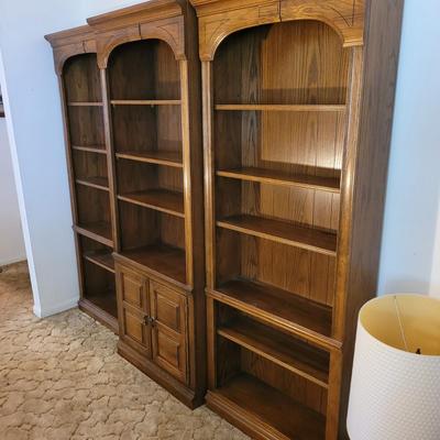 Three Piece Solid Wood Bookshelves (LR-EL)