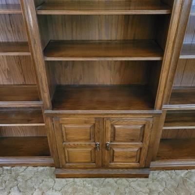 Three Piece Solid Wood Bookshelves (LR-EL)