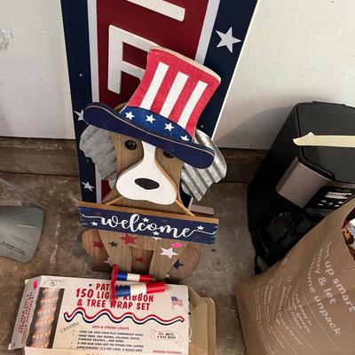 Sale Photo Thumbnail #66: Fourth of July Decorations and Painted signs.