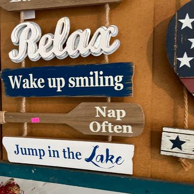 Sale Photo Thumbnail #63: Fourth of July Decorations and Painted signs.