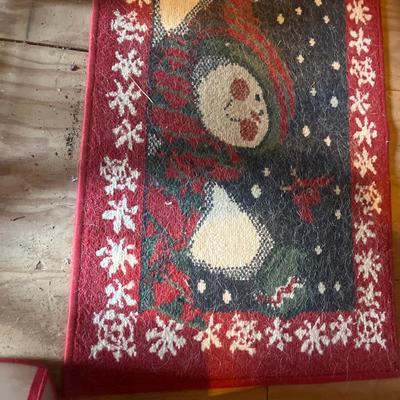 Sale Photo Thumbnail #151: Christmas dog on sled, Christmas rugs