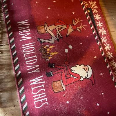 Sale Photo Thumbnail #150: Christmas dog on sled, Christmas rugs