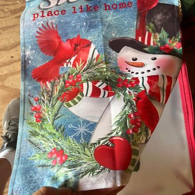 Sale Photo Thumbnail #152: Christmas dog on sled, Christmas rugs