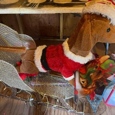 Sale Photo Thumbnail #145: Christmas dog on sled, Christmas rugs