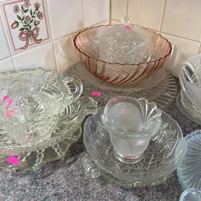 Sale Photo Thumbnail #214: Glassware bowls, serving dishes and more.