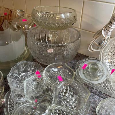 Sale Photo Thumbnail #212: Glassware bowls, serving dishes and more.