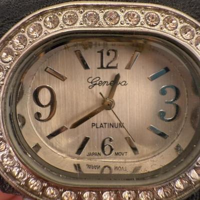 Sale Photo Thumbnail #17: Geneva Platinum Wrist watch w stainless steel back. Japan.