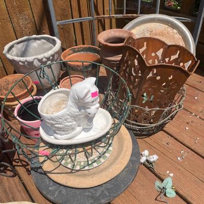 Sale Photo Thumbnail #229: Flower pots and yard art