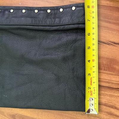 Sale Photo Thumbnail #22: Woman's leather biker chaps PAPA's leather barn black thick size S