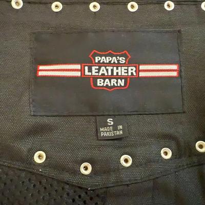 Sale Photo Thumbnail #23: Woman's leather biker chaps PAPA's leather barn black thick size S