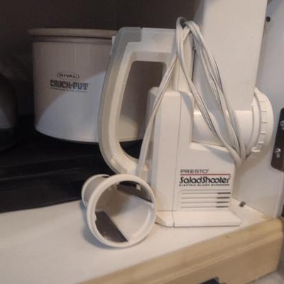 Collection of Small Appliances- Salad Shooter, Cuisinart Coffee Grinder and Maker, Polder Kitchen Scale, etc.