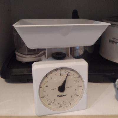 Collection of Small Appliances- Salad Shooter, Cuisinart Coffee Grinder and Maker, Polder Kitchen Scale, etc.