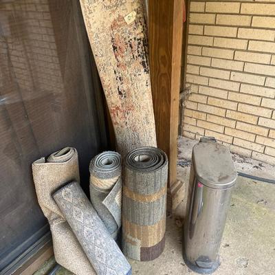 Sale Photo Thumbnail #256: Rugs and trash can
