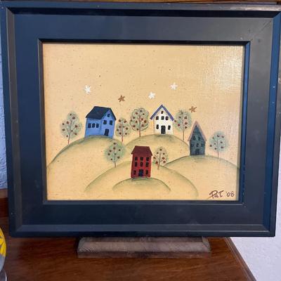 Sale Photo Thumbnail #265: Folk Art Picture, Side Board and More
42” long,18” wide, 34”1/2 tall.