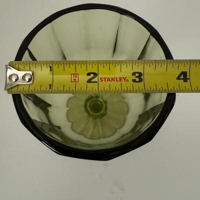 Sale Photo Thumbnail #41: Large Green Grass Glass Goblet. Thick glass