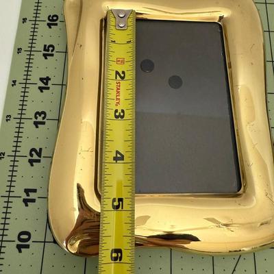 Sale Photo Thumbnail #54: Set of 22 gold color picture frames, different sizes.