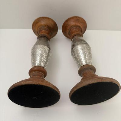 Sale Photo Thumbnail #57: Modern Large candle holders. Wood. Candle not included