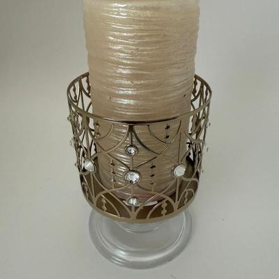 Sale Photo Thumbnail #69: Gold color metal candle holder, Bed bath and beyond