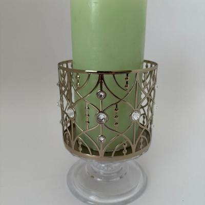 Sale Photo Thumbnail #65: Gold color metal candle holder, Bed bath and beyond