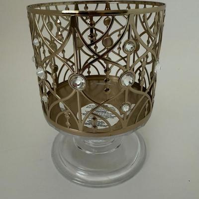 Sale Photo Thumbnail #66: Gold color metal candle holder, Bed bath and beyond