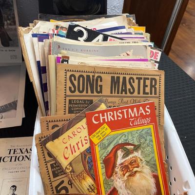 Sale Photo Thumbnail #270: Lot of sheet Music, OU items, and autograph pictures.