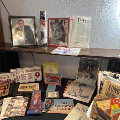 Sale Photo Thumbnail #266: Lot of sheet Music, OU items, and autograph pictures.