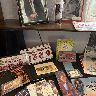 Sale Photo Thumbnail #267: Lot of sheet Music, OU items, and autograph pictures.