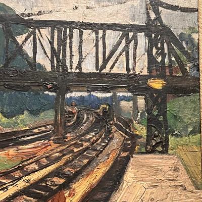 Richard Hayley Lever ‘New York Newhaven Railway’ Signed Oil Painting (BR-RG)