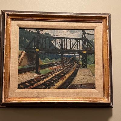 Richard Hayley Lever ‘New York Newhaven Railway’ Signed Oil Painting (BR-RG)