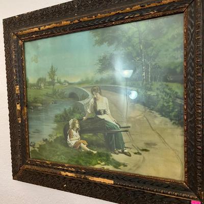 Sale Photo Thumbnail #274: Vintage Table, & Pictures with Books