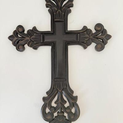 Sale Photo Thumbnail #74: Hanging wood cross. Made in India