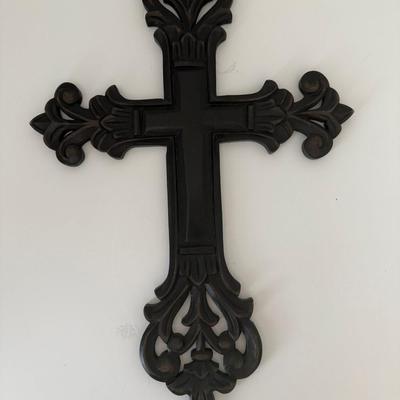 Sale Photo Thumbnail #73: Hanging wood cross. Made in India