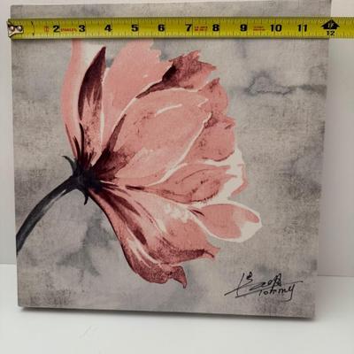 Sale Photo Thumbnail #77: Square flower art piece, 12x12. Canva poster